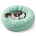 Plush Round Donut Pet Bed for Cats and Dogs