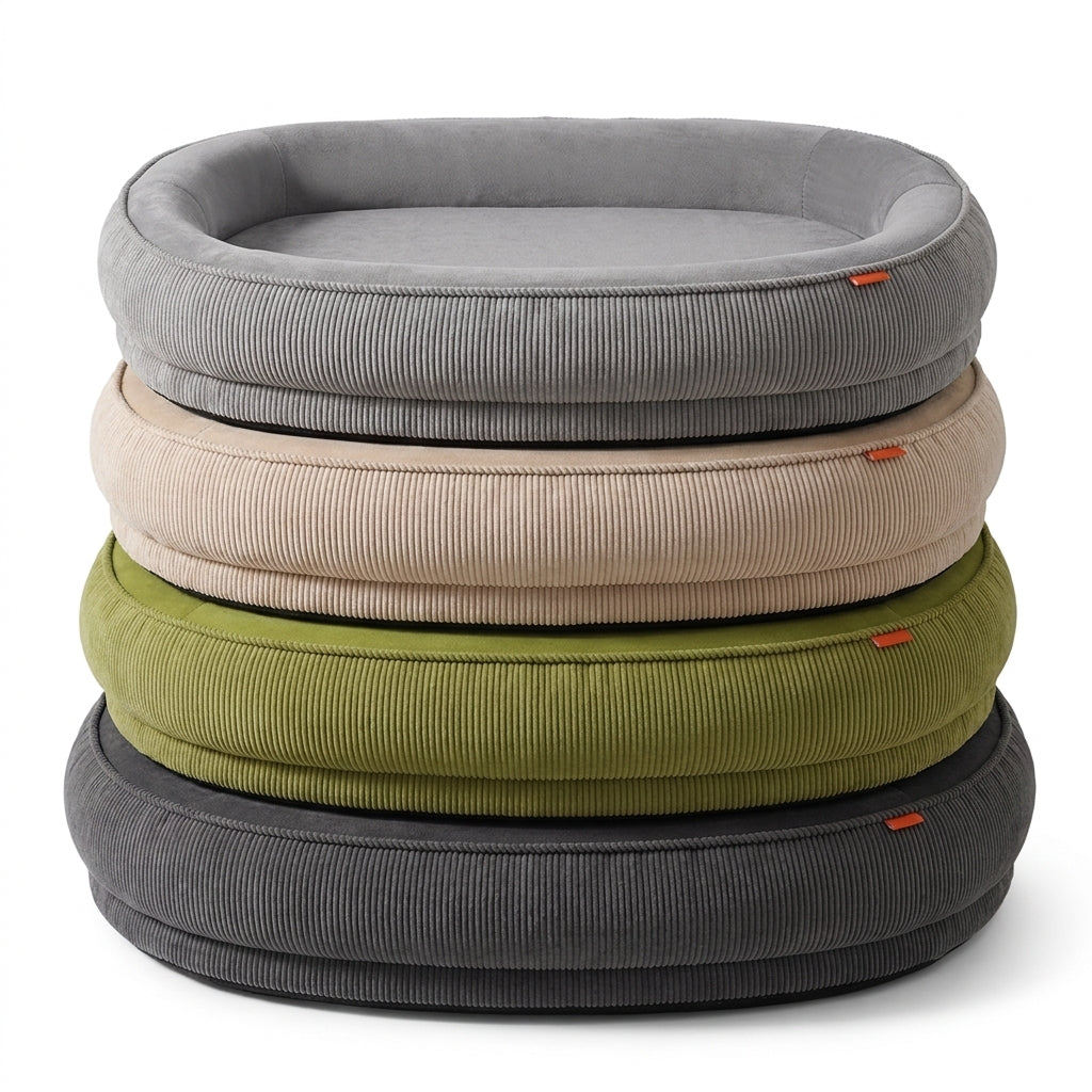Washable Non-Slip Dog Bed with Soft Polyester Fabric